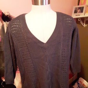 Torrid Dark Grey VNeck Sweater sz 2